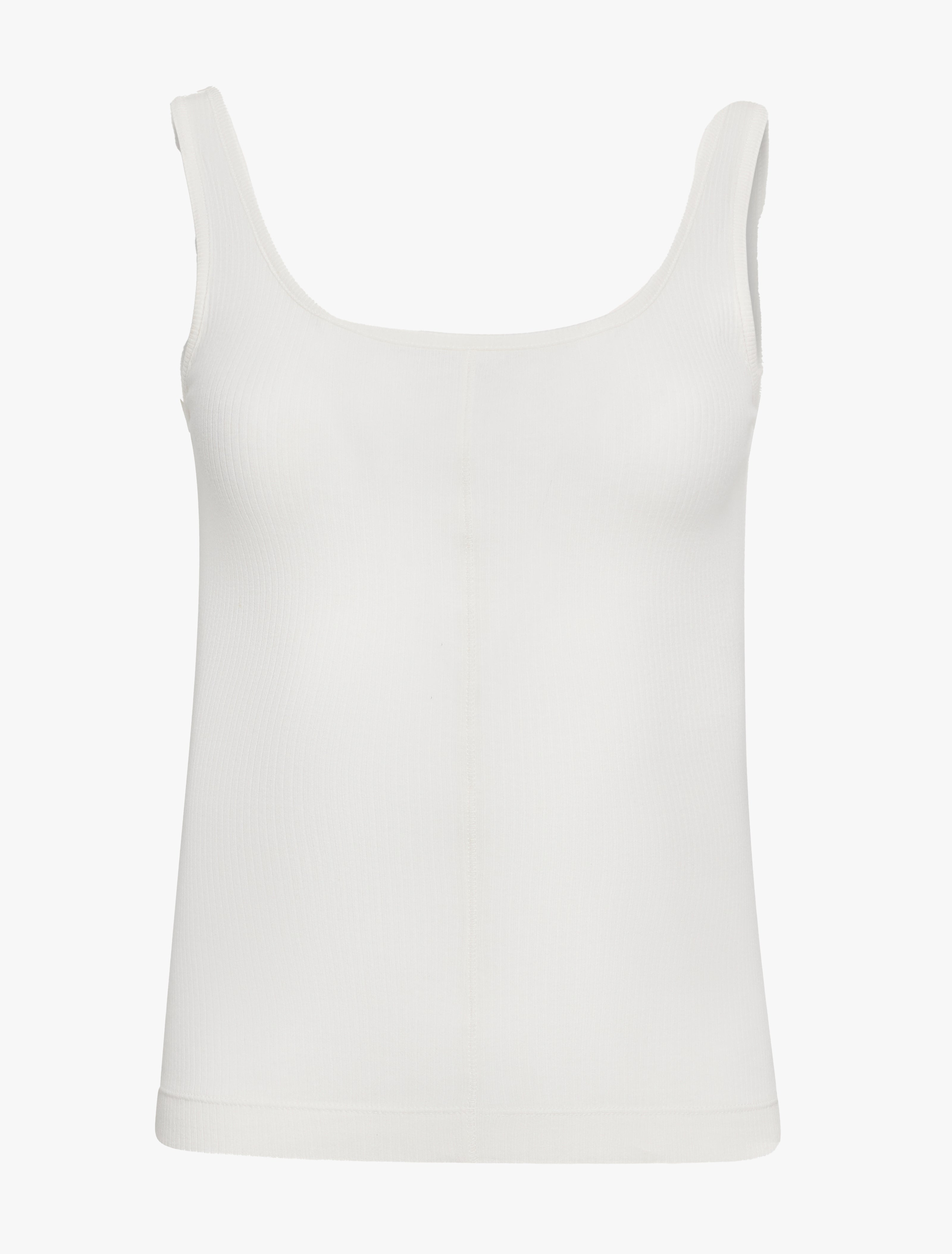 Ninety Percent Ivo Rib Vest in Whisper White