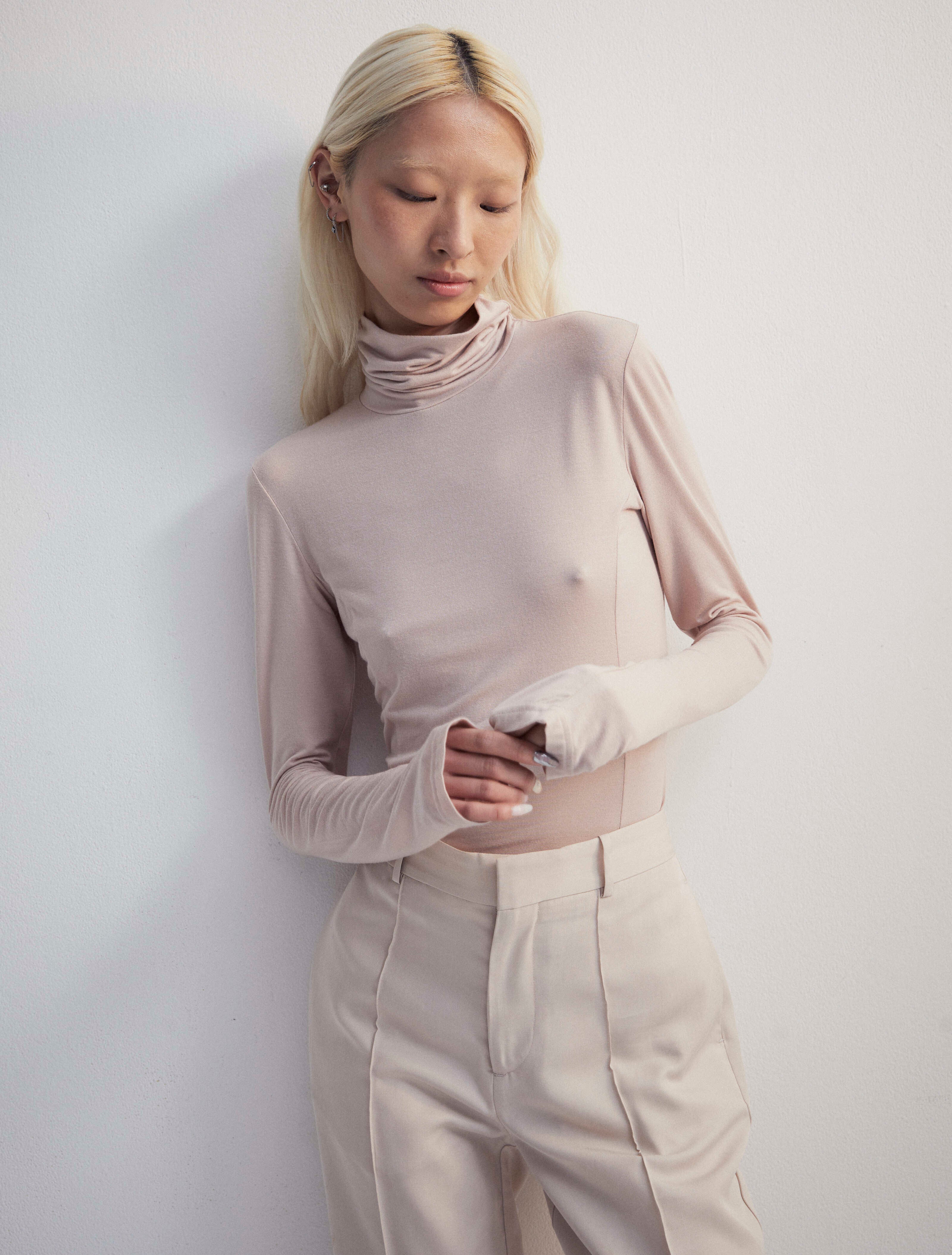 Ninety Percent Ellon Turtleneck in Jasmine