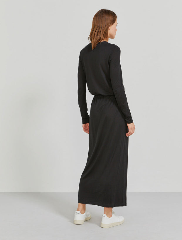 Drawcord waist maxi dress – Ninety Percent