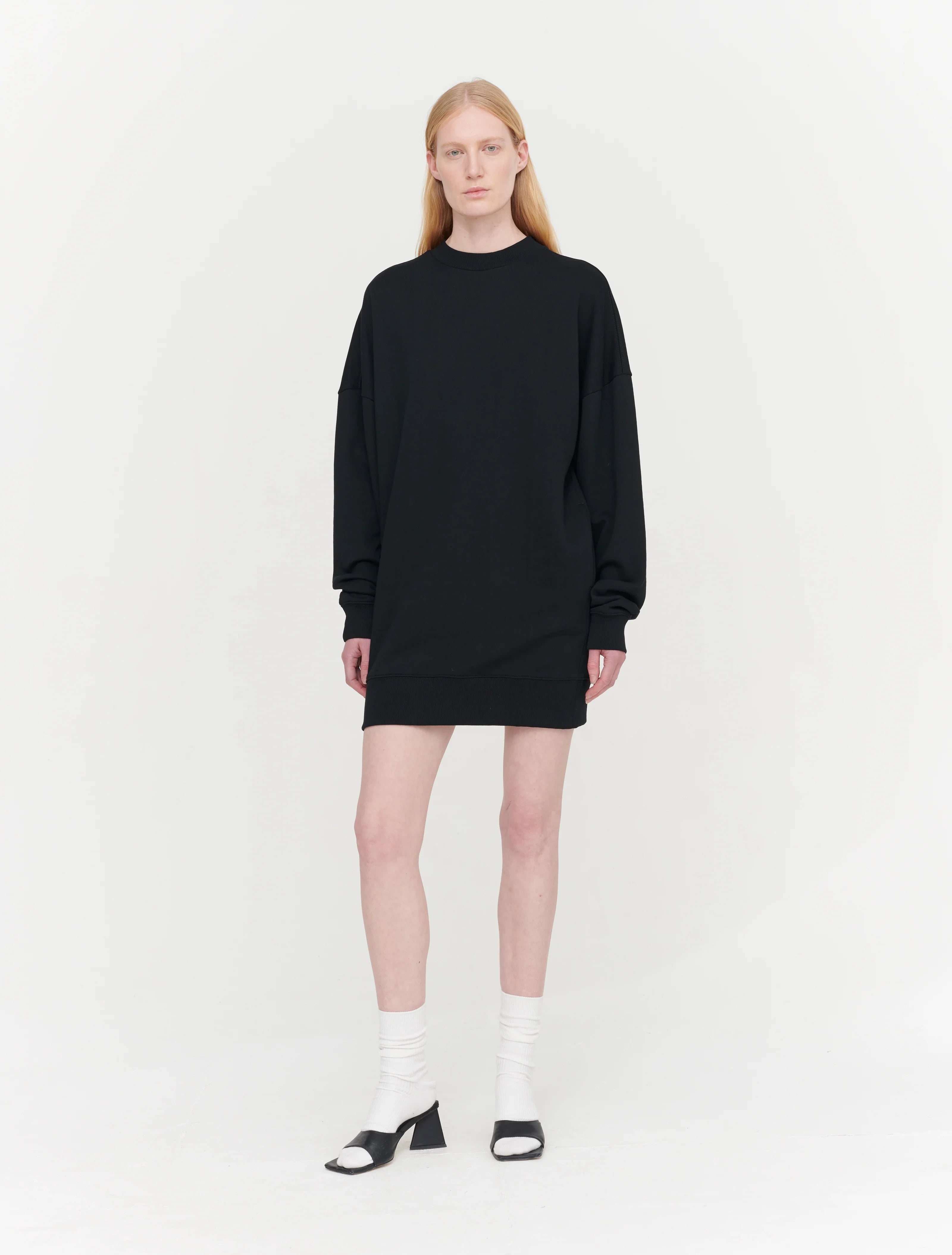 Ninety Percent Brielle Sweatshirt Dress in Black