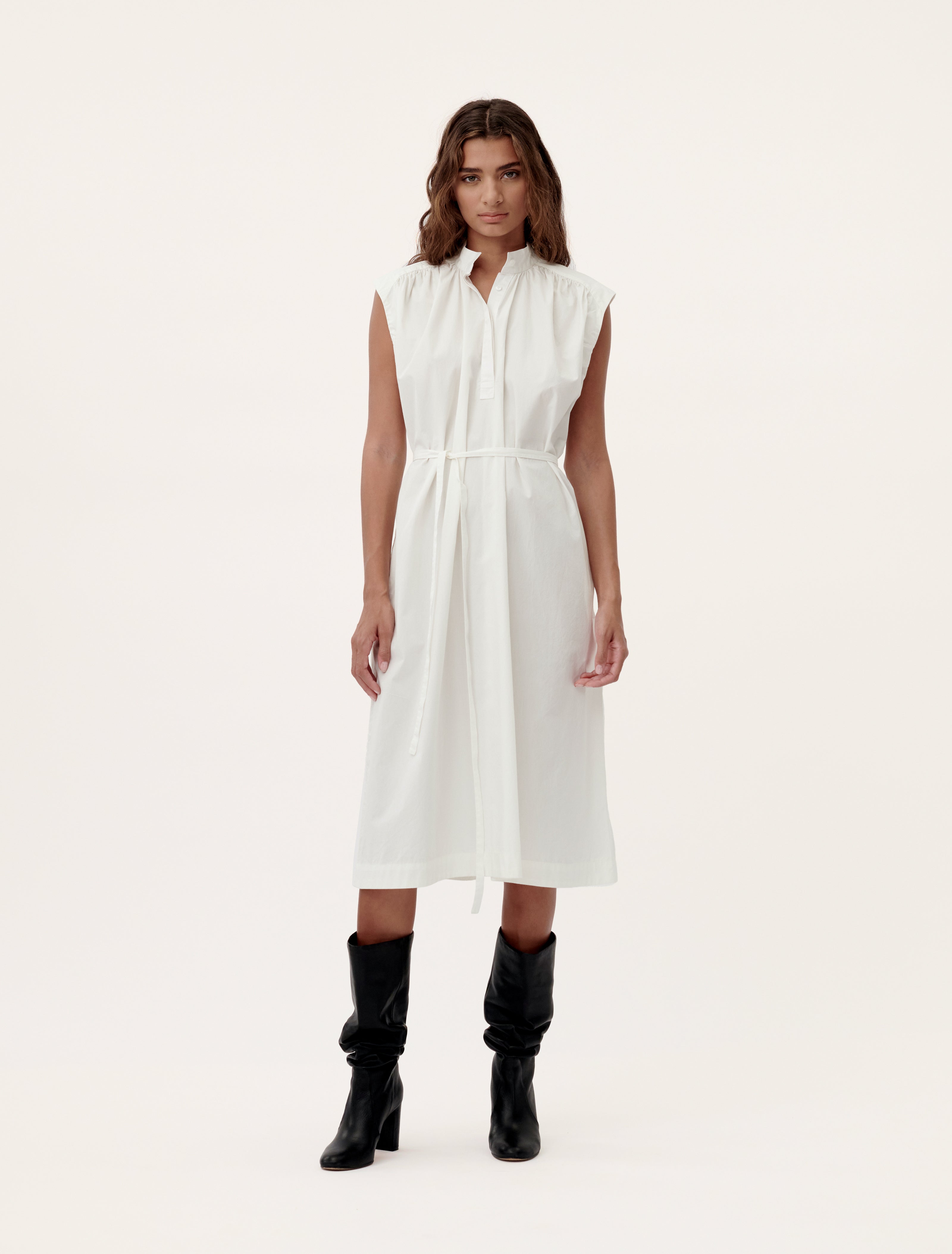 Ninety Percent Evia Dress in Whisper White