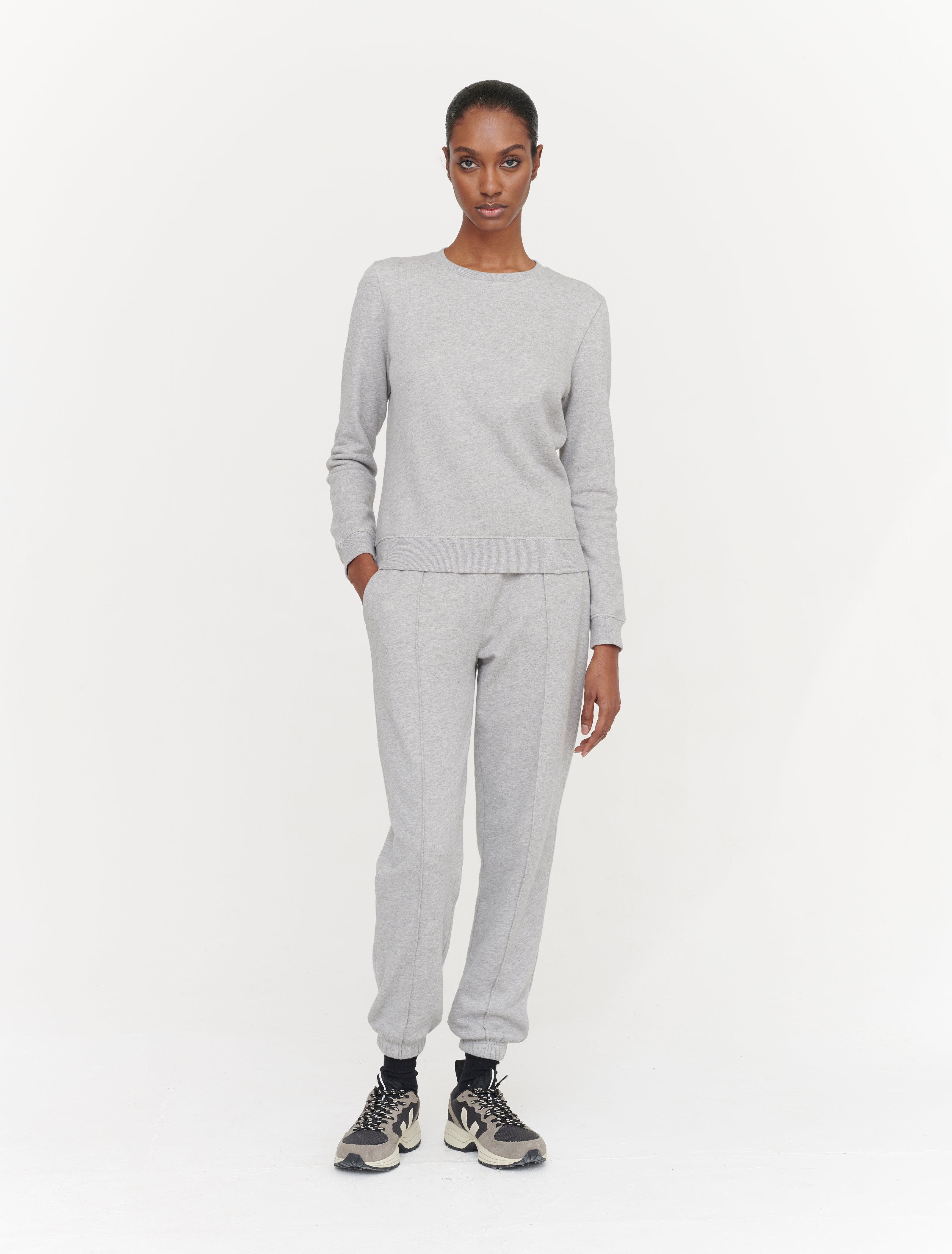 Ninety Percent Kendall Classic Sweatshirt in Grey Marl