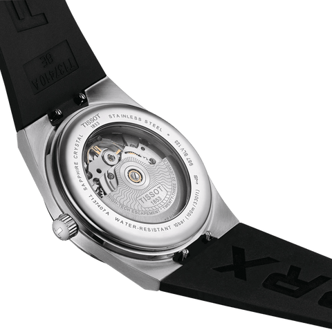 Tissot PRX Powermatic 80 Black Dial Rubber Strap Men's Watch T13740717 ...