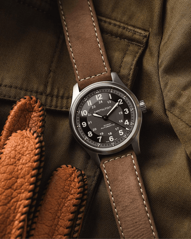 Hamilton Khaki Field 42mm Titanium Auto Men's Watch H70545550– Time ...