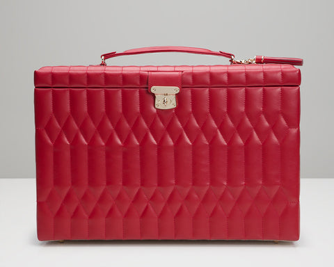 Wolf 329572 Caroline Red Quilted Extra Large Jewelry Case– Time Machine ...