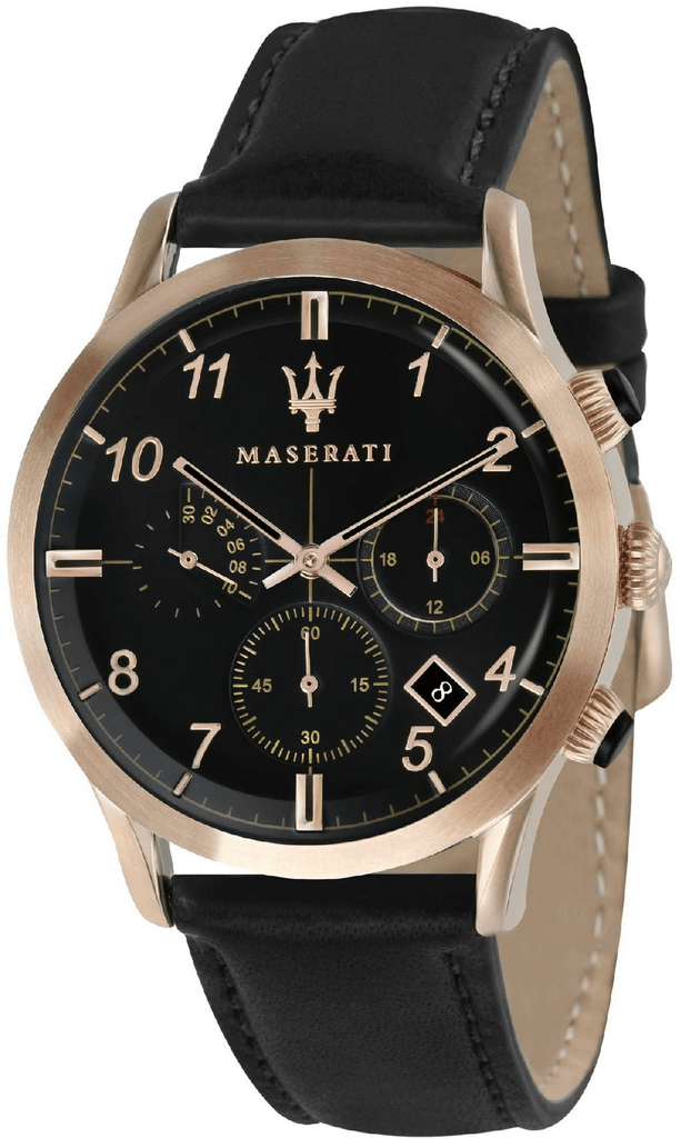 Maserati Ricordo 42mm Chrono Rose Gold-Black Men's Watch R8871625004 ...