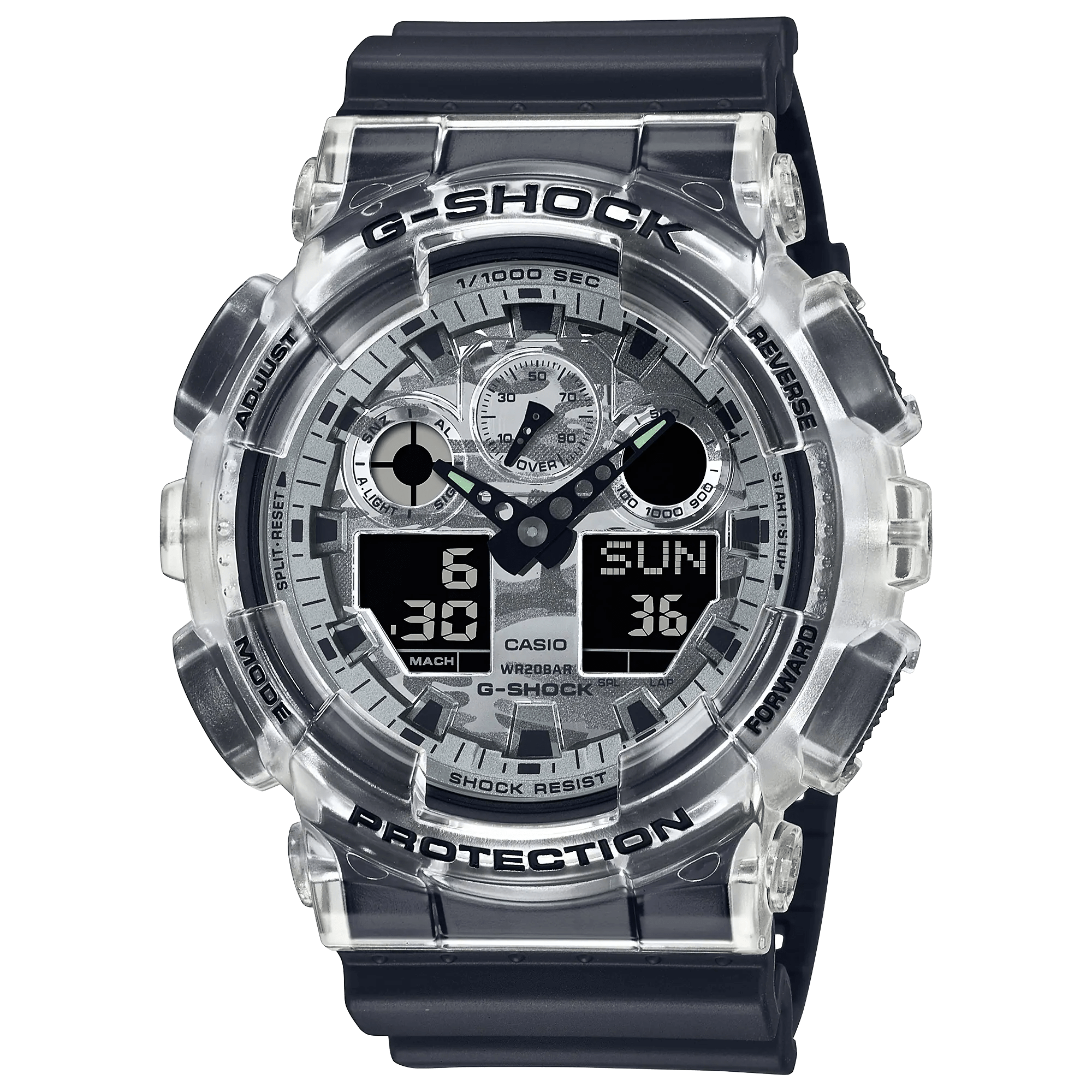 G-Shock Analog-Digital Translucent Camo Dial Men's Watch GA100SKC-1A
