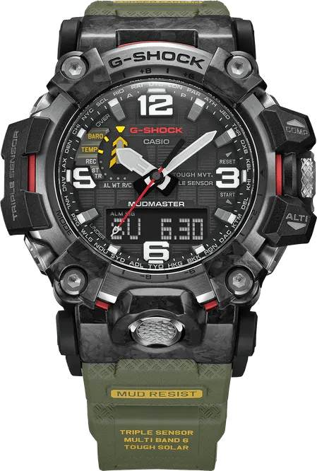 G-Shock Mudmaster Analog-Digital Black-Green Men's Watch GWG2000-1A3 ...