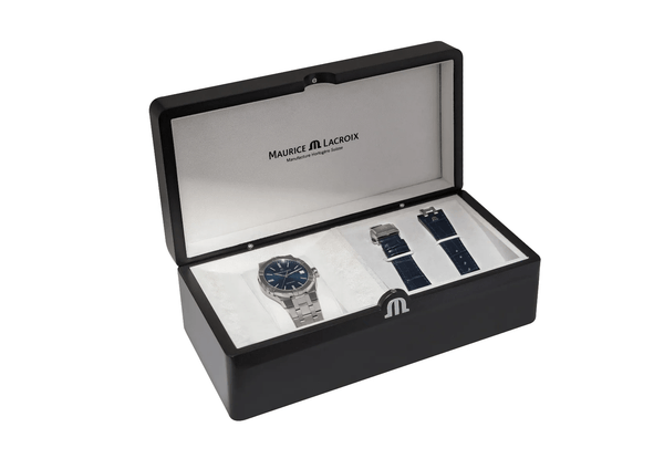 Maurice Lacroix AIKON Automatic 39mm Blue Set Men's Watch AI6007-SS002 ...