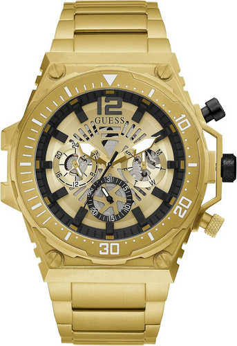 Gold Gent\'s GUESS – Broadway GW0390G2 TROPHY Multifunction NZ Watch Tone Jewellers