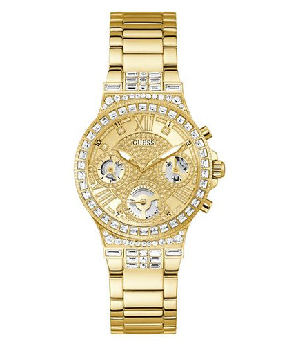 Guess GW0261G2 Continental Gold Watch and – Broadway Men\'s Jewellers NZ Crystal