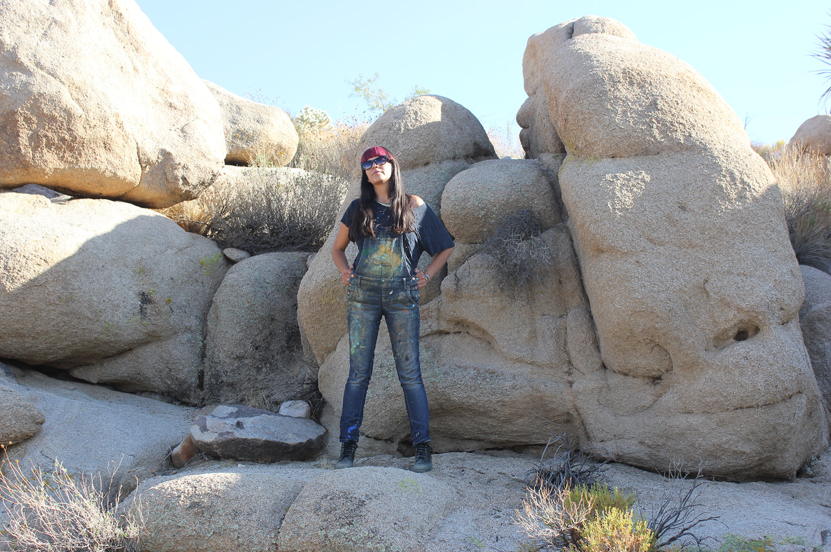 Xihomara enjoying the desert.