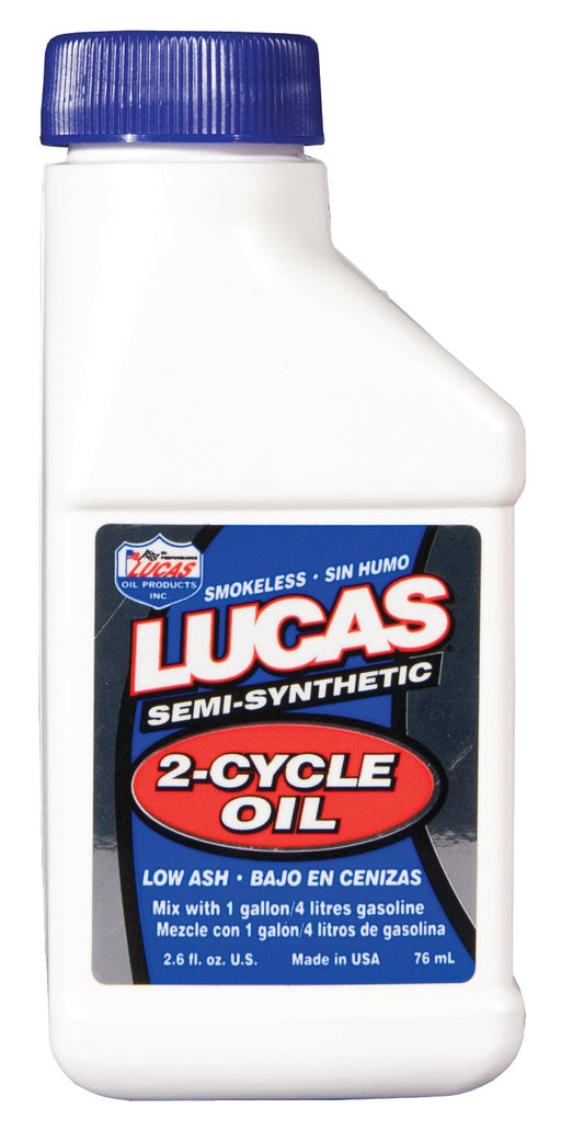 Lucas Oil 10059 Semi-Synthetic 2-Cycle Oil, (6.4 oz - Makes 2.5 Gallon