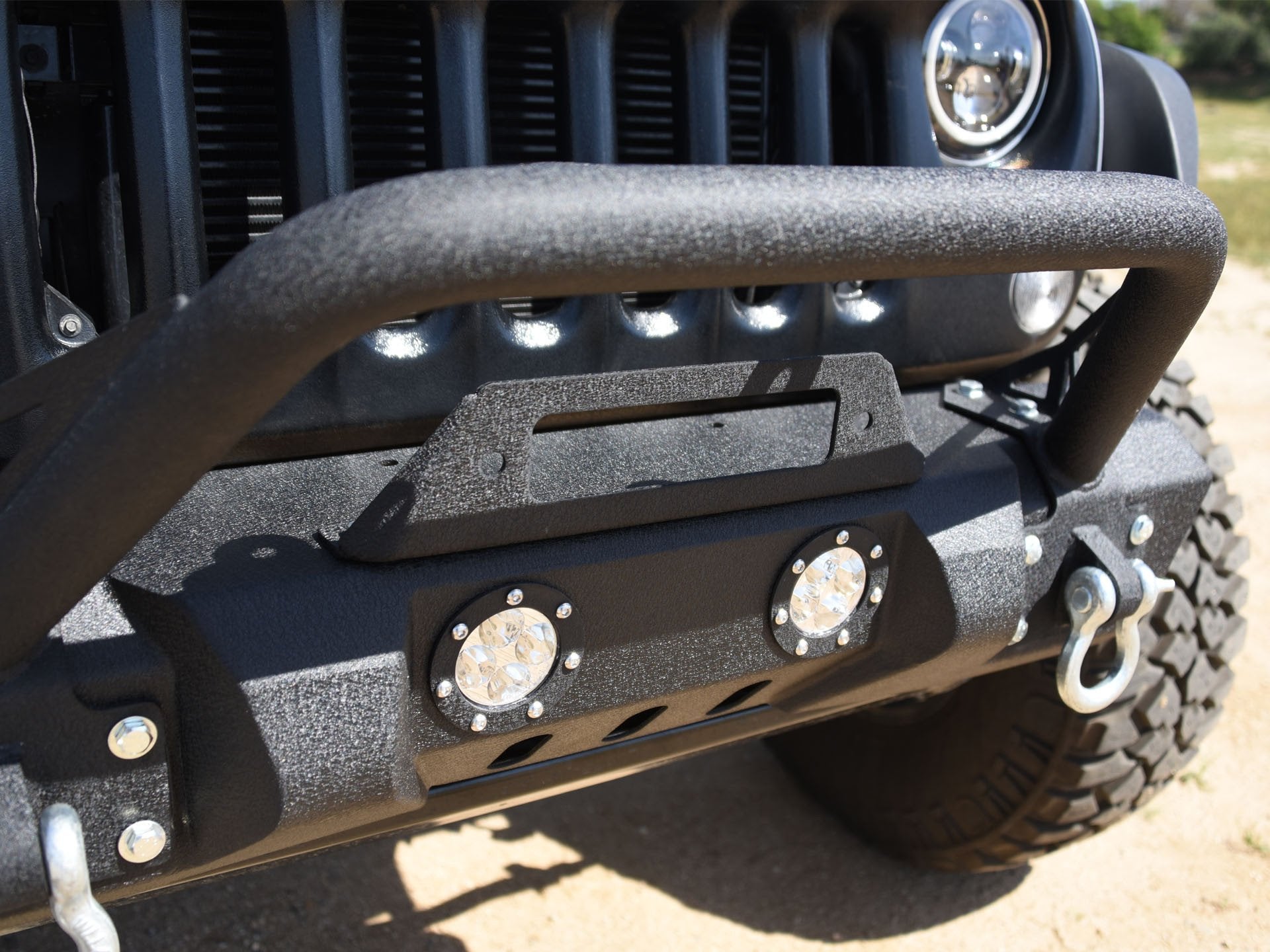 DV8 Offroad FBSHTB-11 Jeep JK Front Bumper w/LED Lights 07-18 Wrangler JK  Steel Mid Length Stubby W/Winch Plate DV8 Offroad | Truck Part Superstore  CANADA