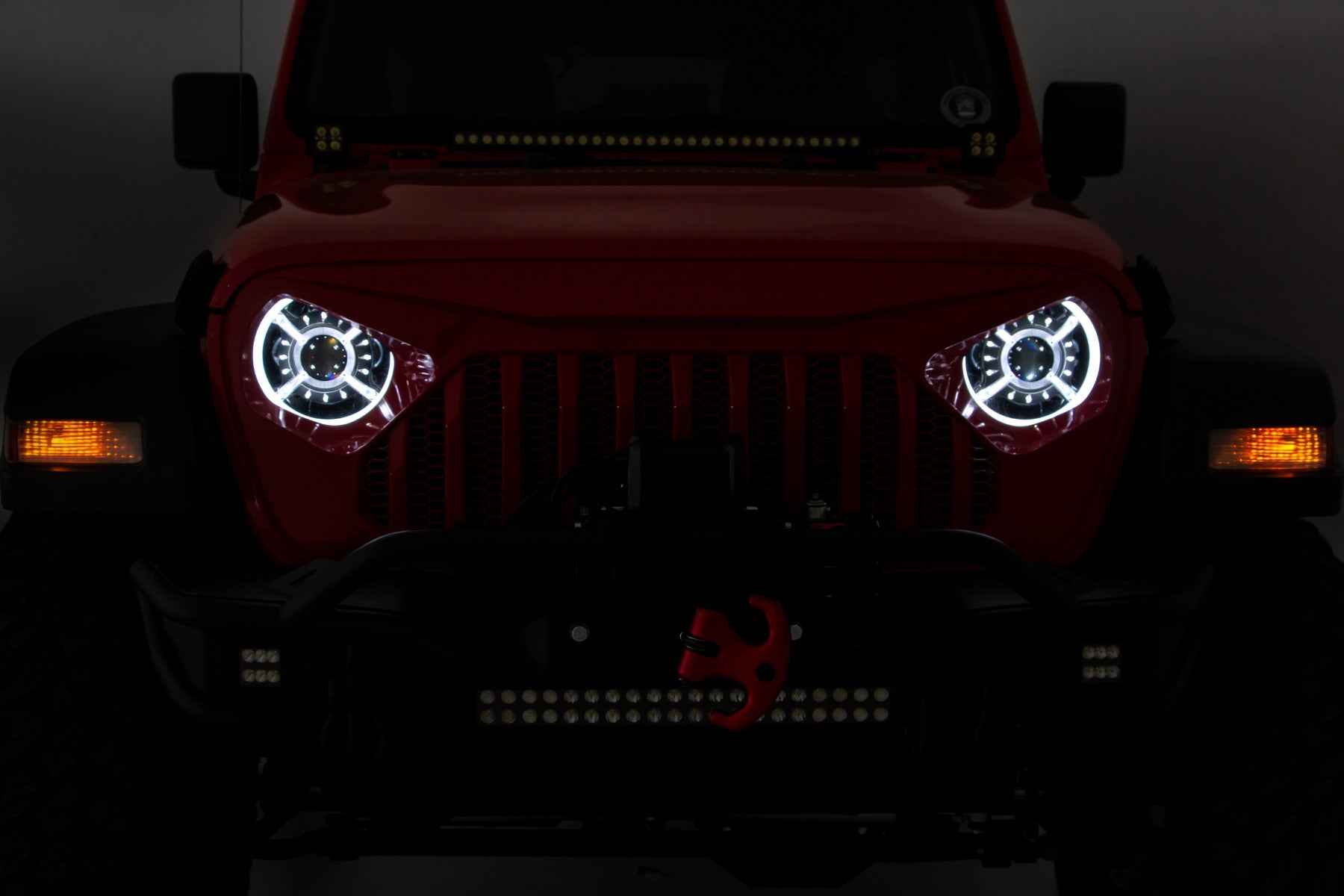 Rough Country RCH5300 Jeep 9-Inch DRL Halo LED Headlights Jeep Wrangler  JL/JLU, Gladiator JT Rough Country | Truck Part Superstore CANADA