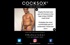 Entry to the 2021 Cocksox #MySoxtober competition featuring CX01ME Mesh Underwear Briefs