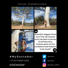 Entry to the Cocksox #MySoxtober 2020 contest featuring CX05BD Underwear thong in Mint