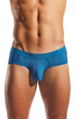 Catalogue image featuring Cocksox CX76LUX Lux Collection men's underwear sports briefs in Sapphire
