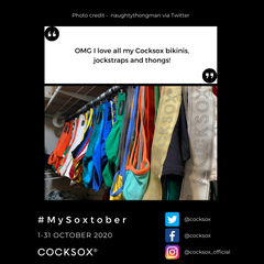 Entry to the Cocksox #MySoxtober 2020 contest featuring multiple underwear