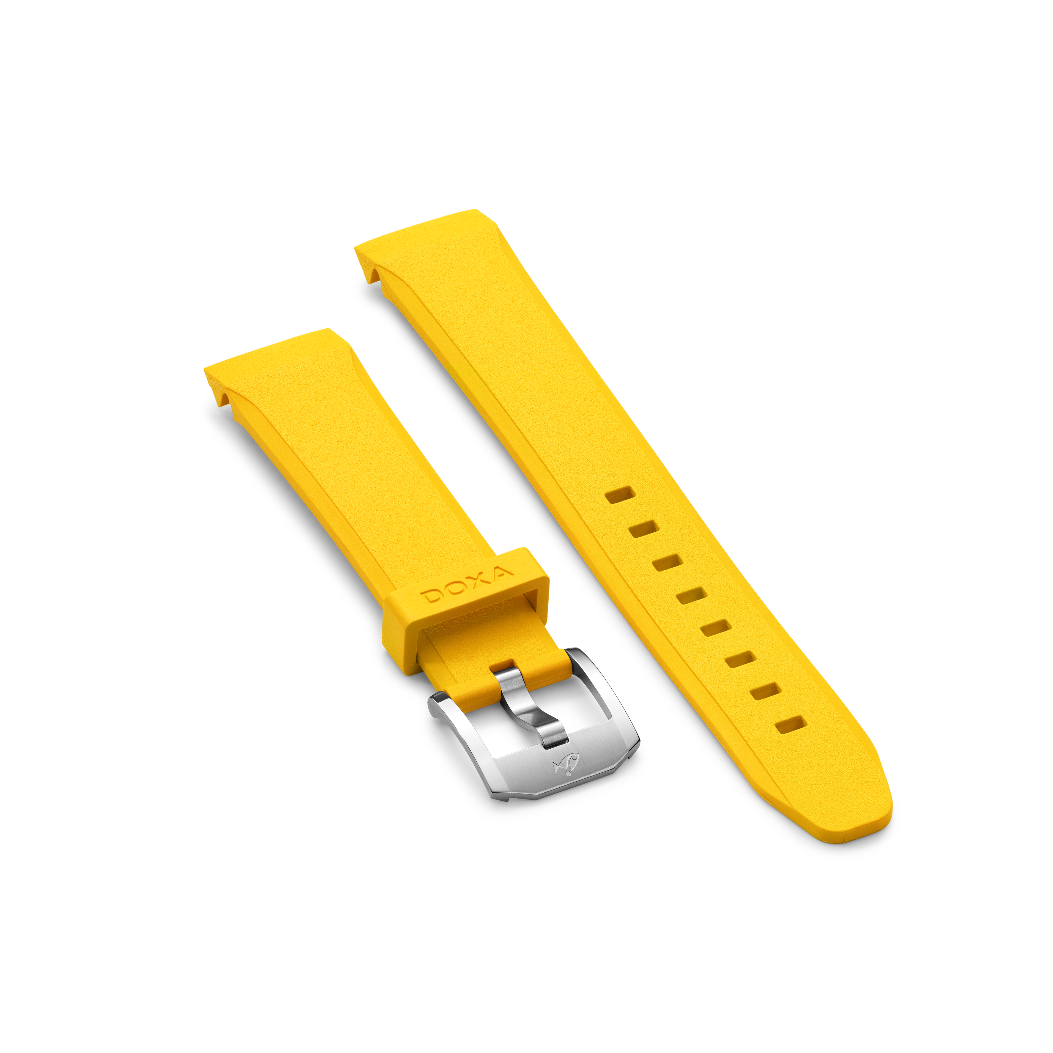 Rubber strap with buckle, Yellow - DOXA Watches CH product image