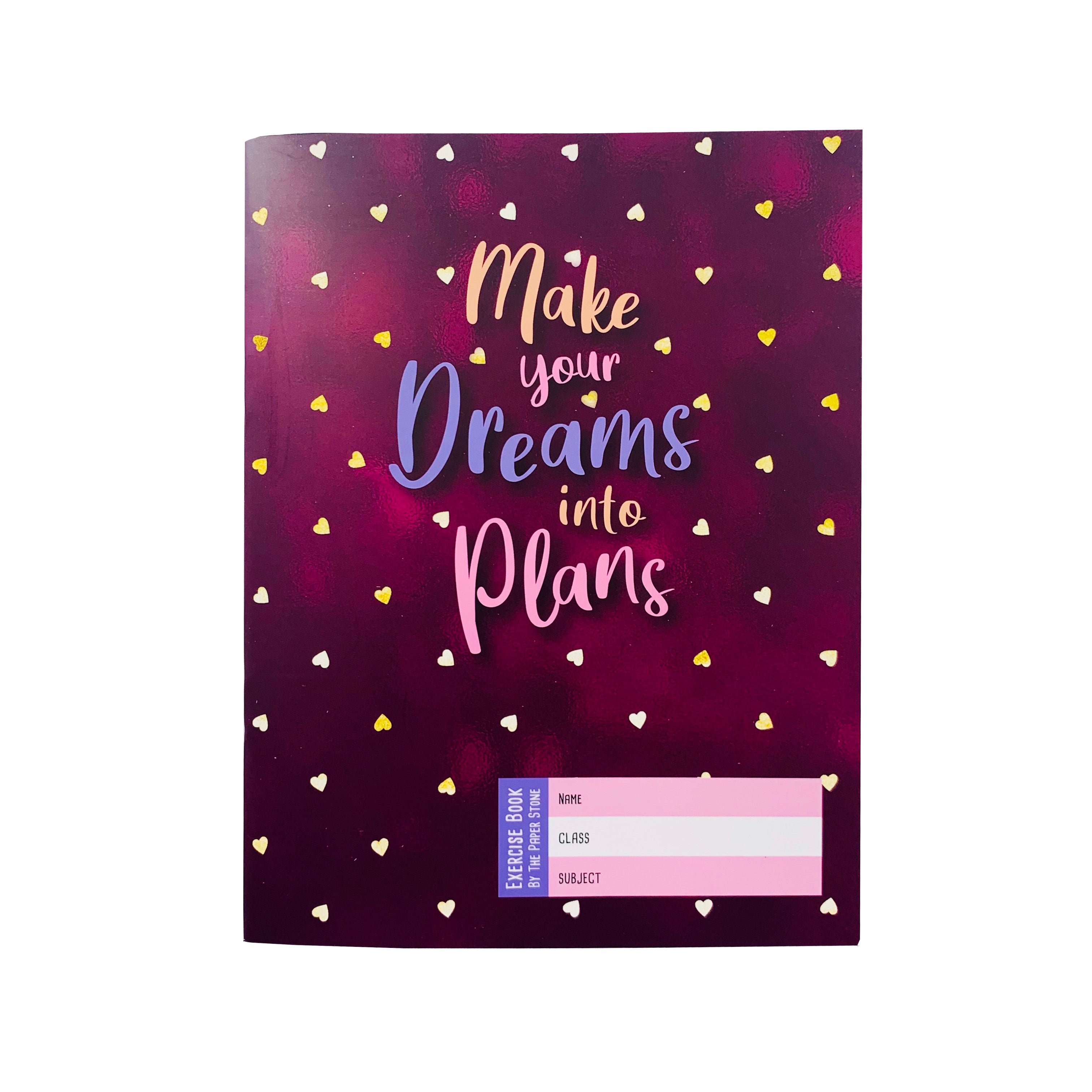 Exercise Book - Dreams Into Plans Hearts