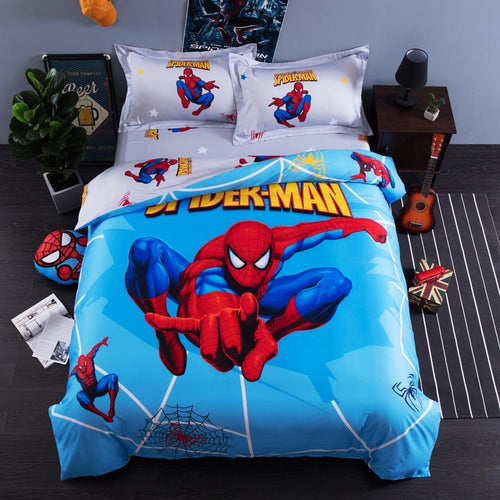 cotton spiderman duvet cover