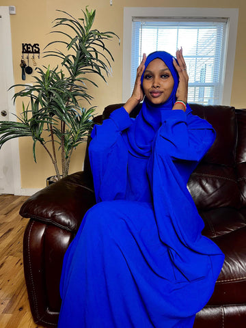 one-piece prayer abaya cover meeting cutee dark blue full product image