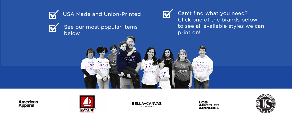 Clients wearing t-shirts printed by The Blue Deal