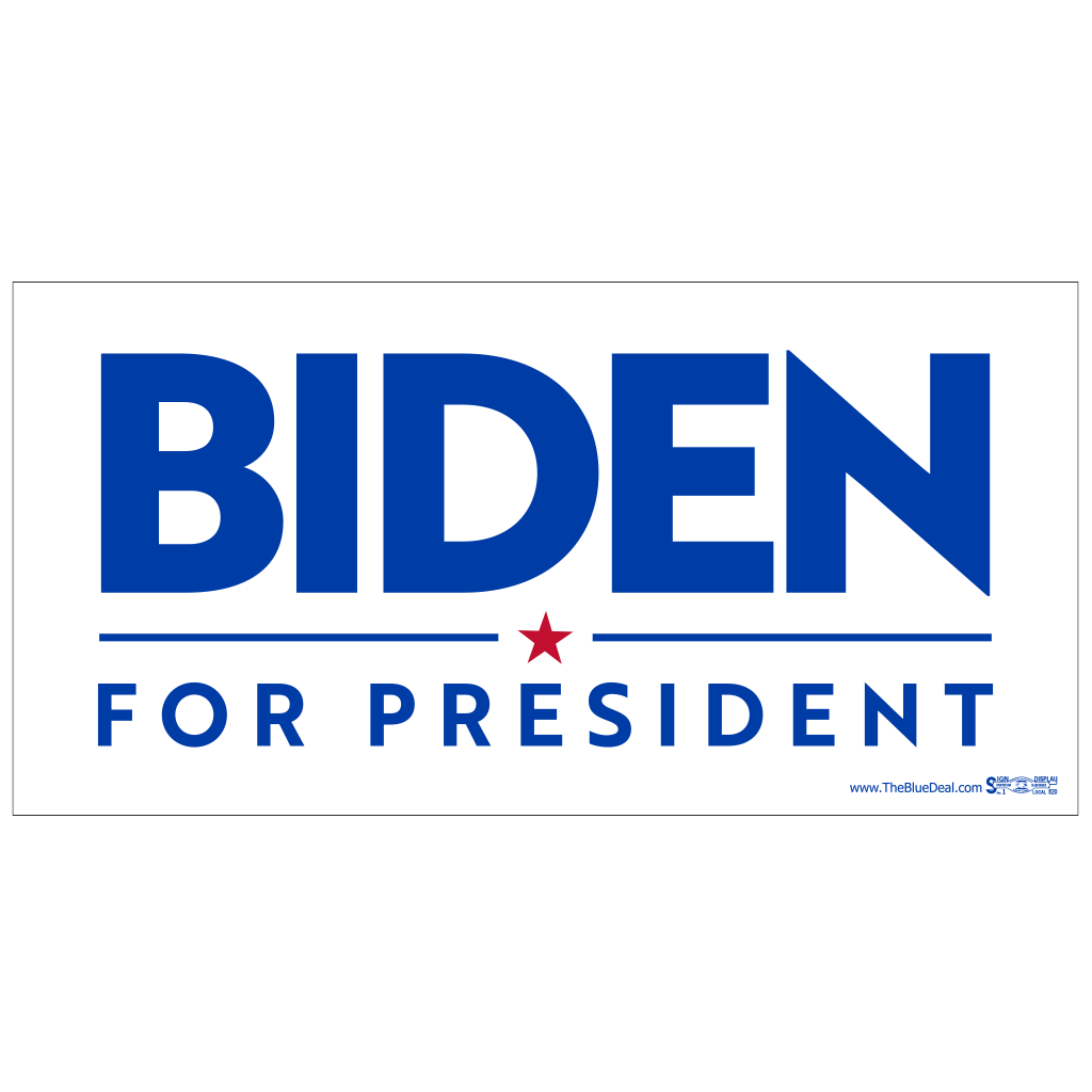 Biden for President Bumper Sticker White The Blue Deal LLC