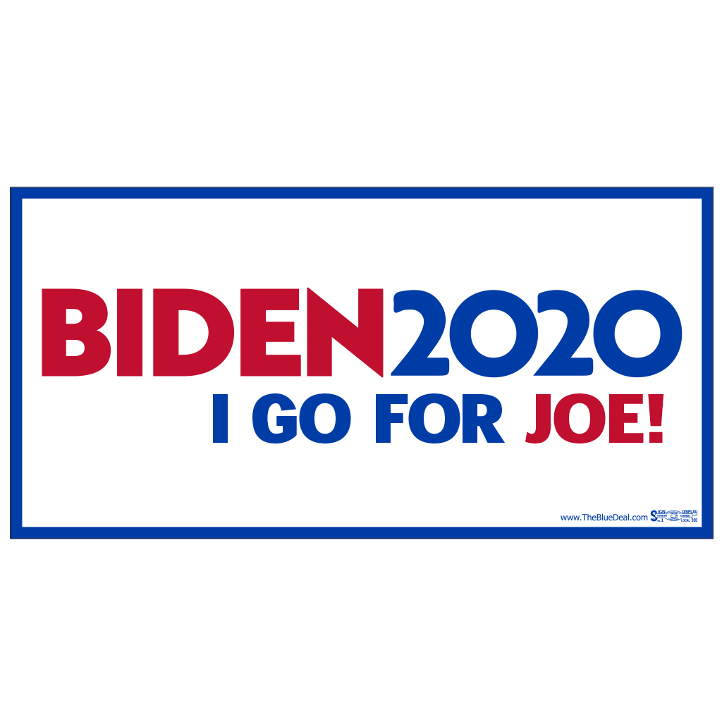 Biden 2020 Bumper Sticker The Blue Deal LLC