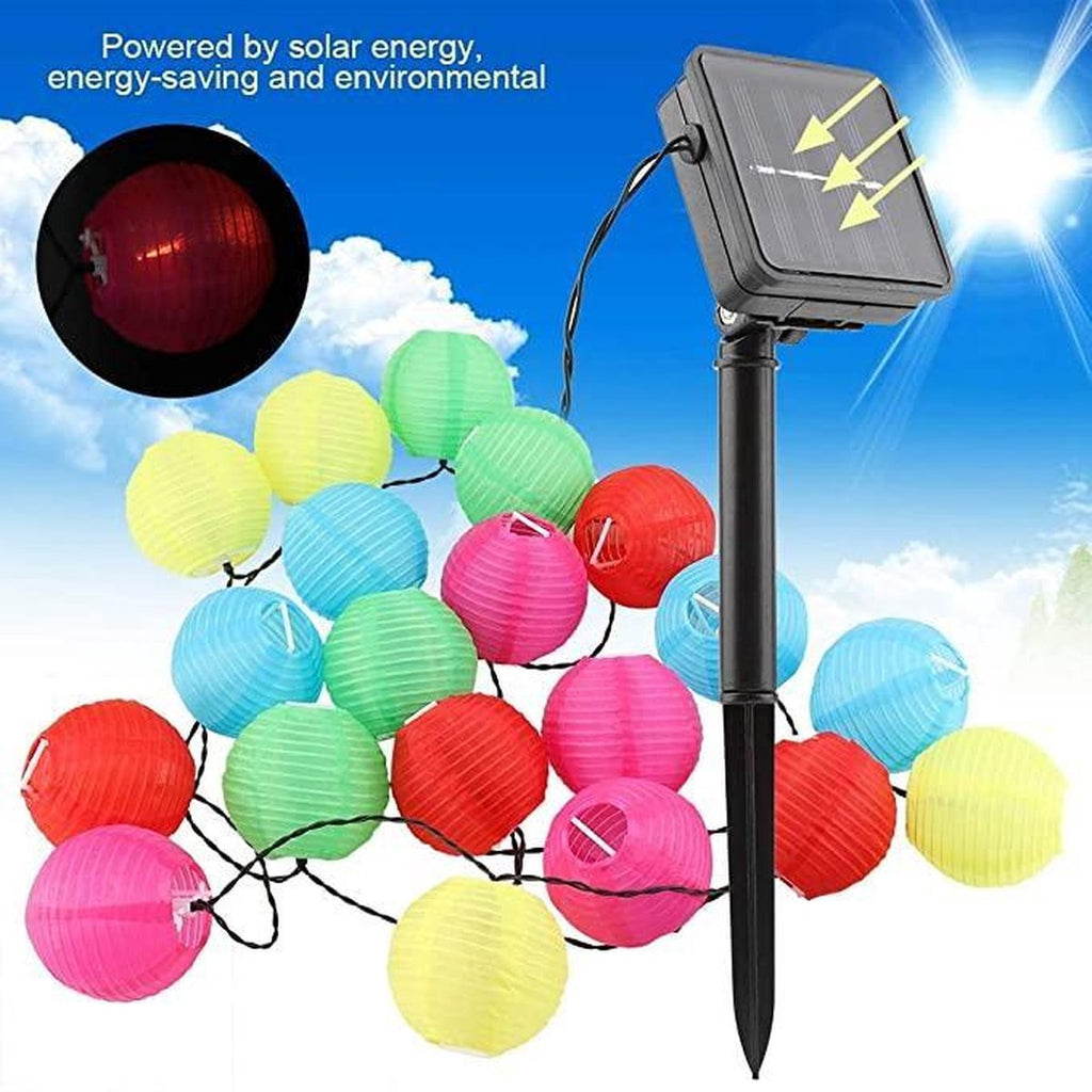 Oproepen Scorch Activeren Lampion slinger feestverlichting op zonne-energie waterbestending LED –  Voordeelstore.nl