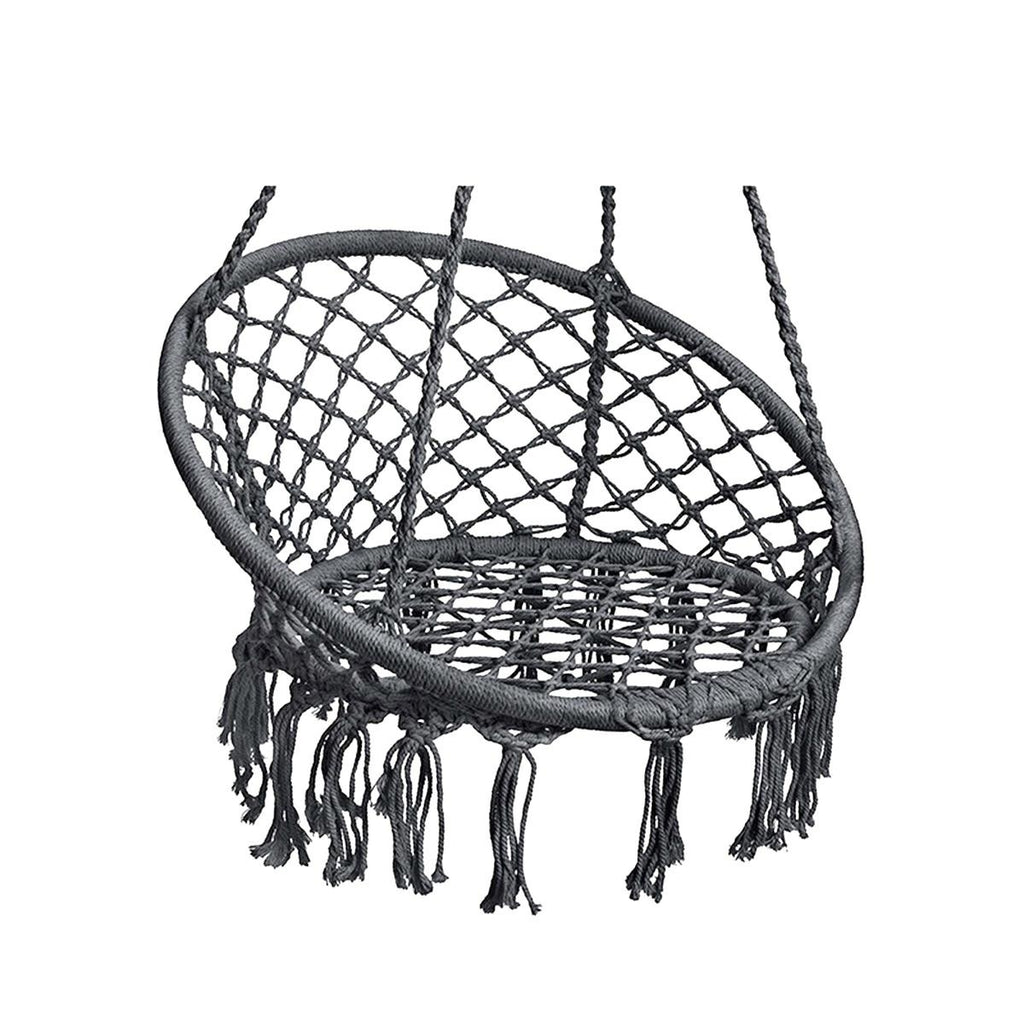 Hangstoel van touw voor of buiten grijs/antraciet – Voordeelstore.nl