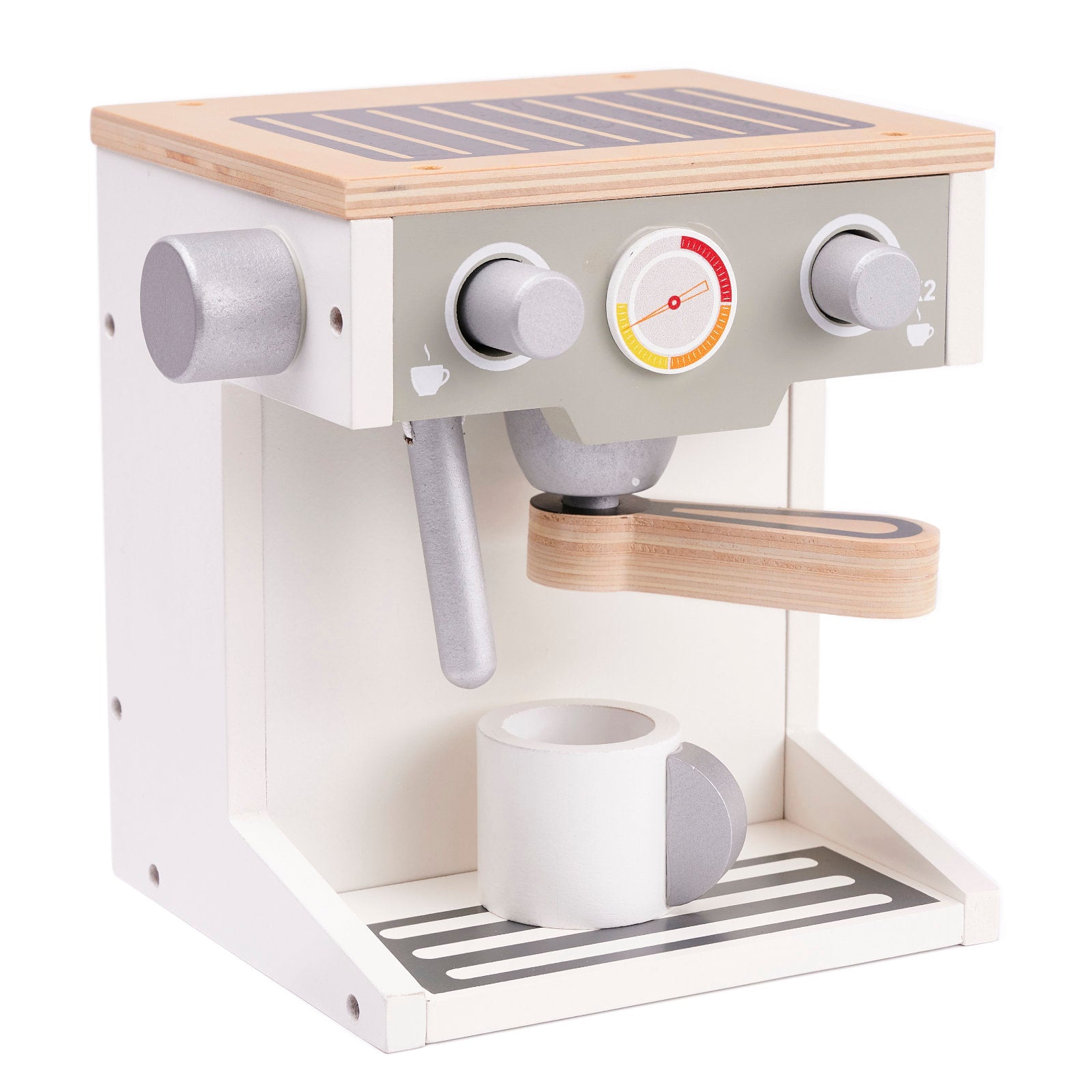Houten speelgoed espressomachine/ koffiemachine 17.7 16.5 cm –