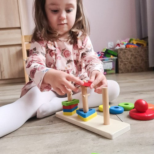 Definitief schoenen samenkomen Kruzzel houten blokken sorteerder puzzel voor kinderen 7 x 22.5 x 11.5 –  Voordeelstore.nl