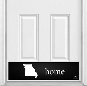 Door Kick Plate - Magnet – Personalized “Home State”- UV Printed - Multiple Faux Metal Finishes & Sizes
