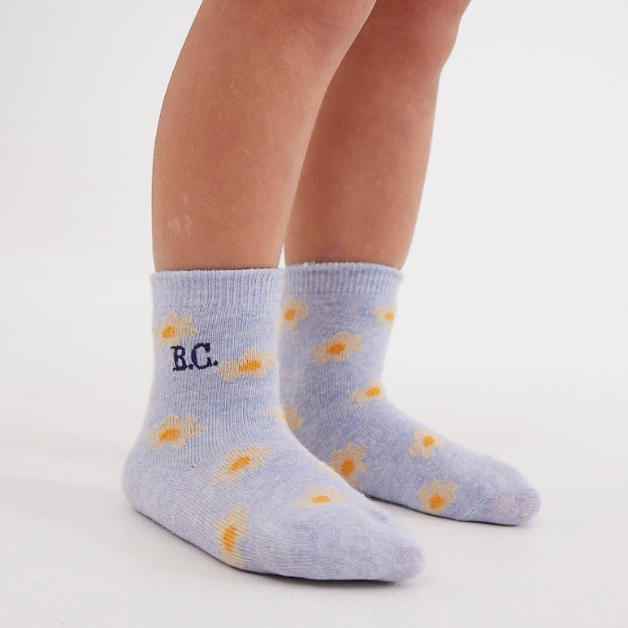 Bobo Choses Baby All Over Little Flower Short Socks Blue