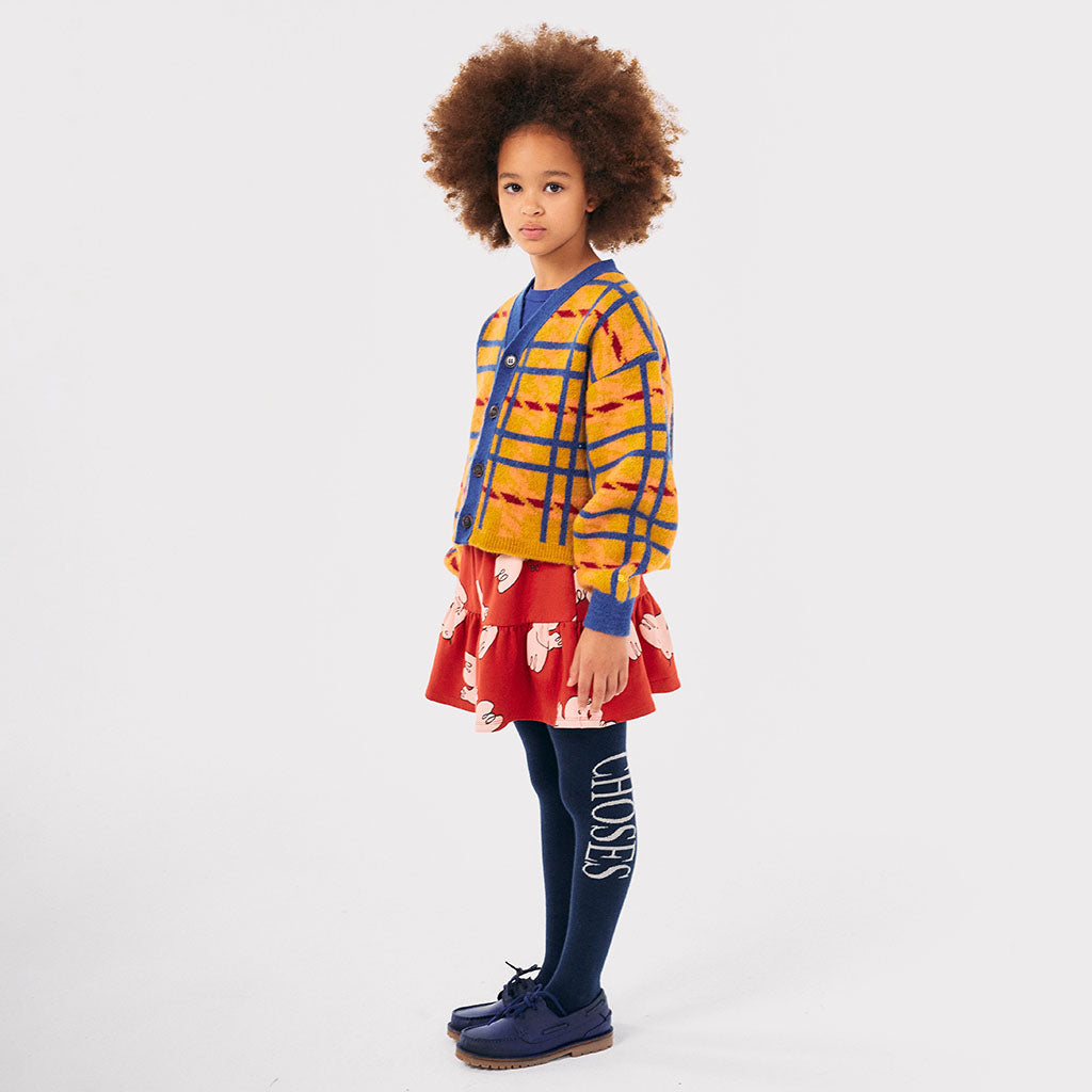 Bobo Choses Child Madras Check Jacquard Crop Cardigan Multicolour