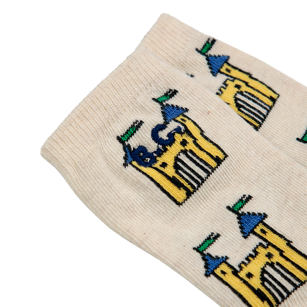 Bobo Choses Baby Faraway Castle All Over Socks Cream