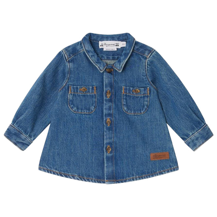 Bonpoint Baby Mico Shirt Denim Blue