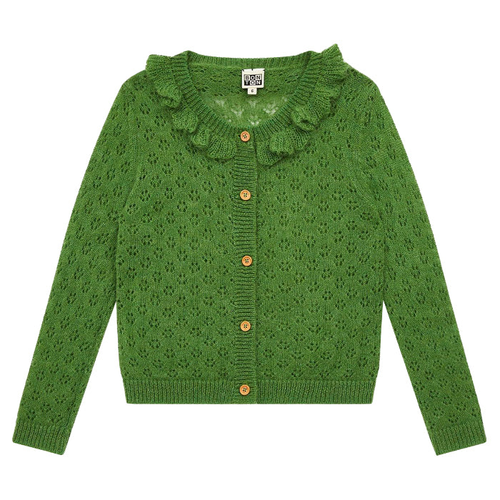 Bonton Child Corolle Cardigan Green Peace