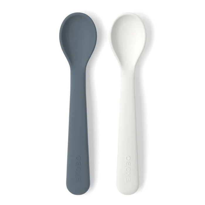 Ekobo Spoon Set Cloud White and Storm Grey