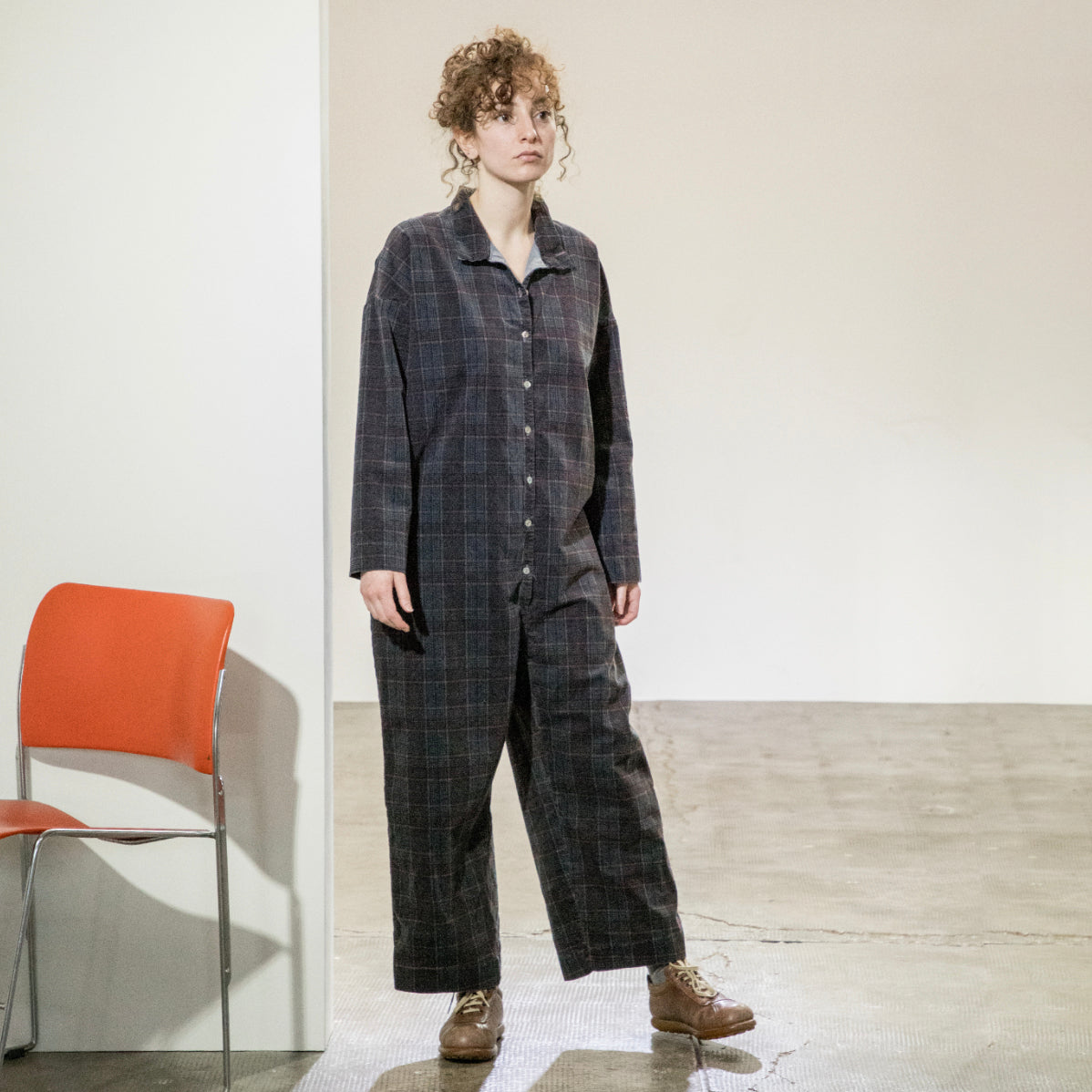 Album Di Famiglia Woman Tartan Velvet Jumpsuit Grey - Advice from