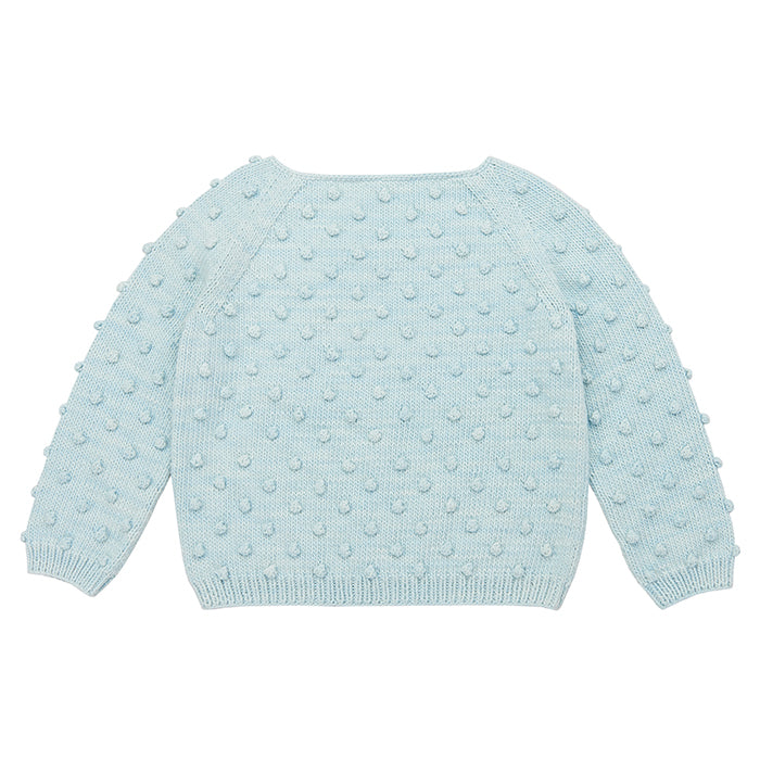 Misha & Puff Child Summer Popcorn Sweater Steel Blue - Advice from