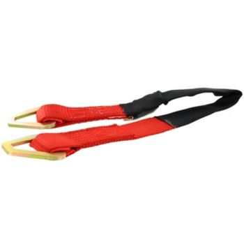image of red polyester axle strap