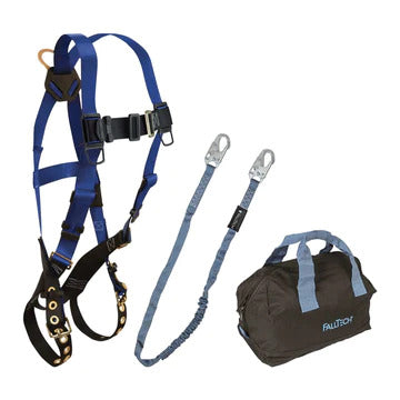 Fall Protection Roofing Safety System Compliance Kit Harness Roof Anchor  Lanyard