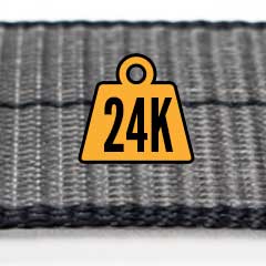 24k heavy-duty blackline webbing