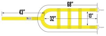 tow dolly strap measurements for ensuring a tire fit