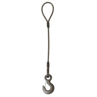 Wire Rope Sling - Single Leg Eye and Eye Hook - 7/8 x 4