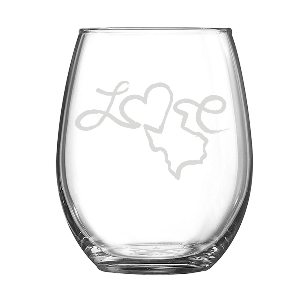 Love - Stemless Wine Glass