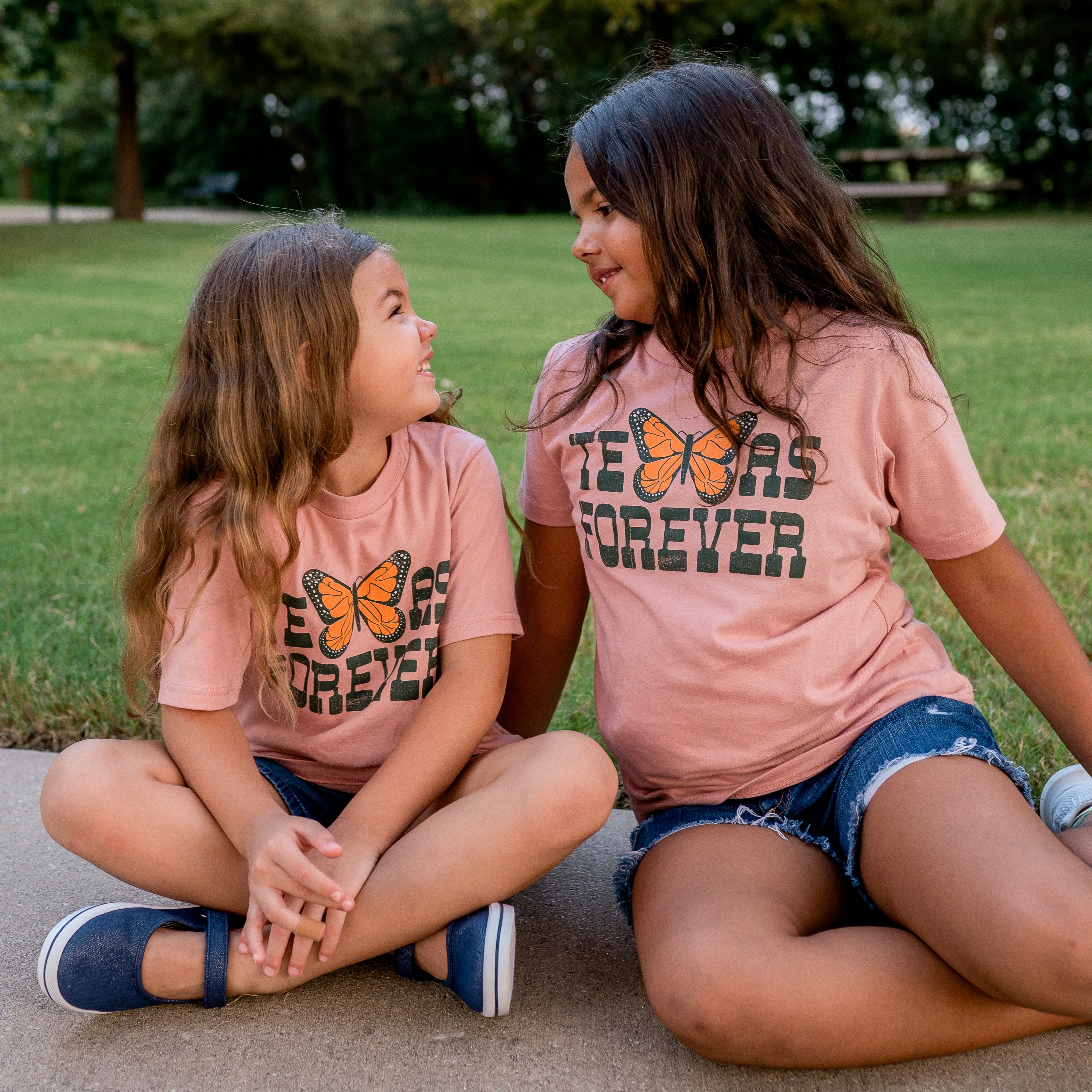 Texas Forever Monarch Butterfly T-Shirt (Youth)